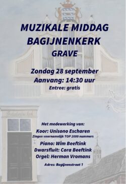Zondag 28 september optreden koor Unisono