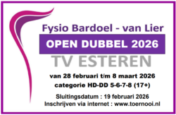 Fysio Bardoel – van Lier open dubbel 2026 TV Esteren.